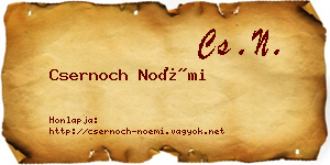 Csernoch Noémi névjegykártya